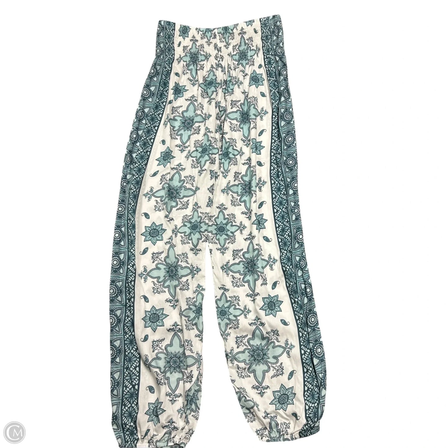 Pants Joggers By Lotus & Luna In Blue & White, Size: M