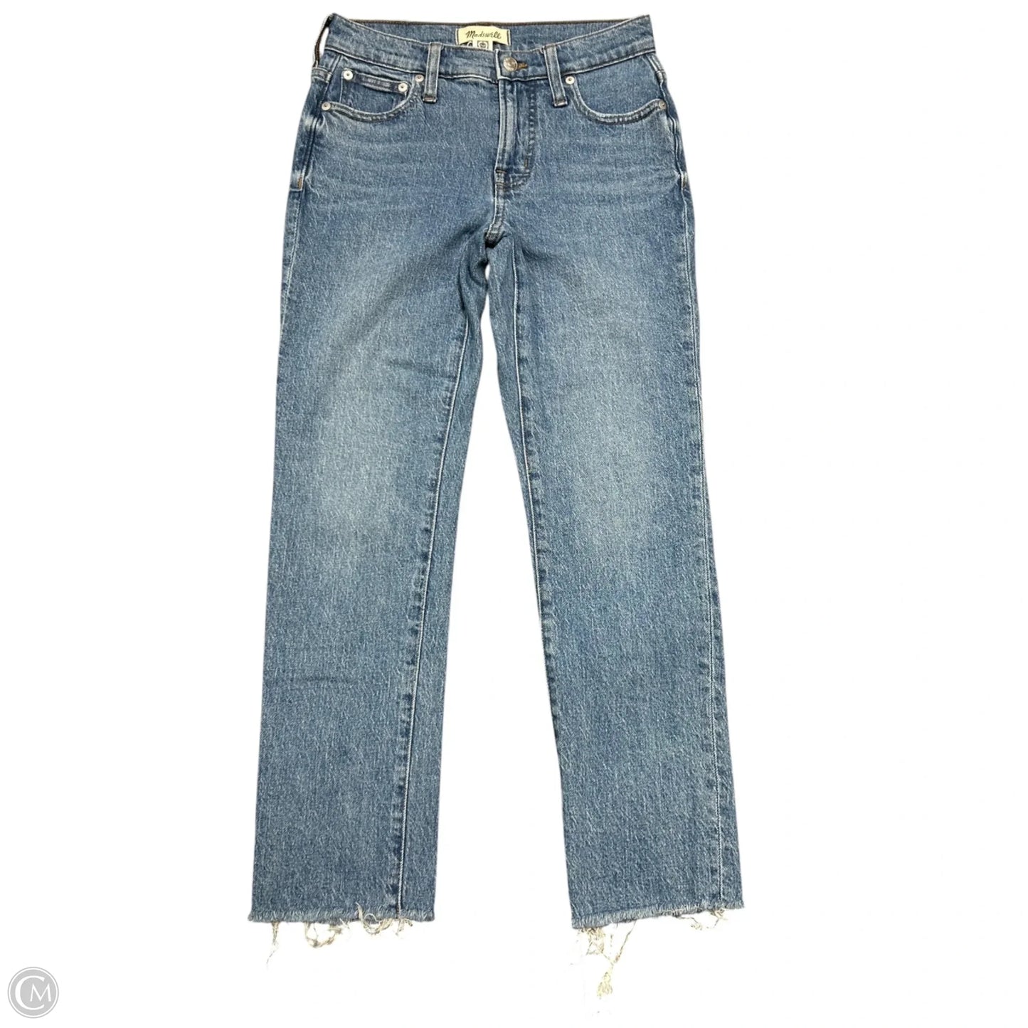 Jeans Straight By Madewell In Blue Denim, Size: 0