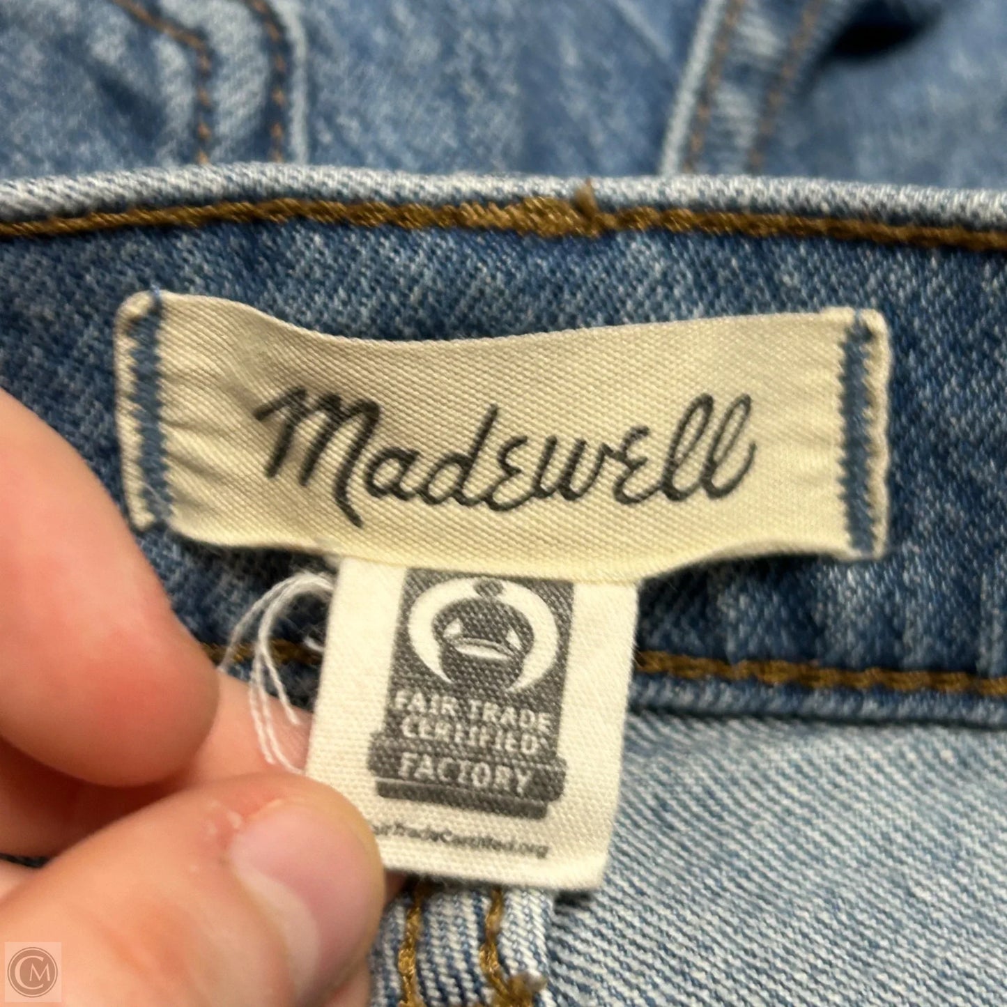 Jeans Straight By Madewell In Blue Denim, Size: 0