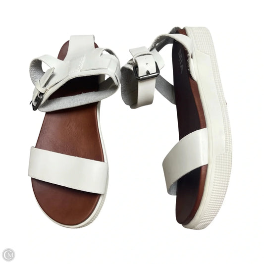 Sandals Heels Platform By Mia In White, Size: 7
