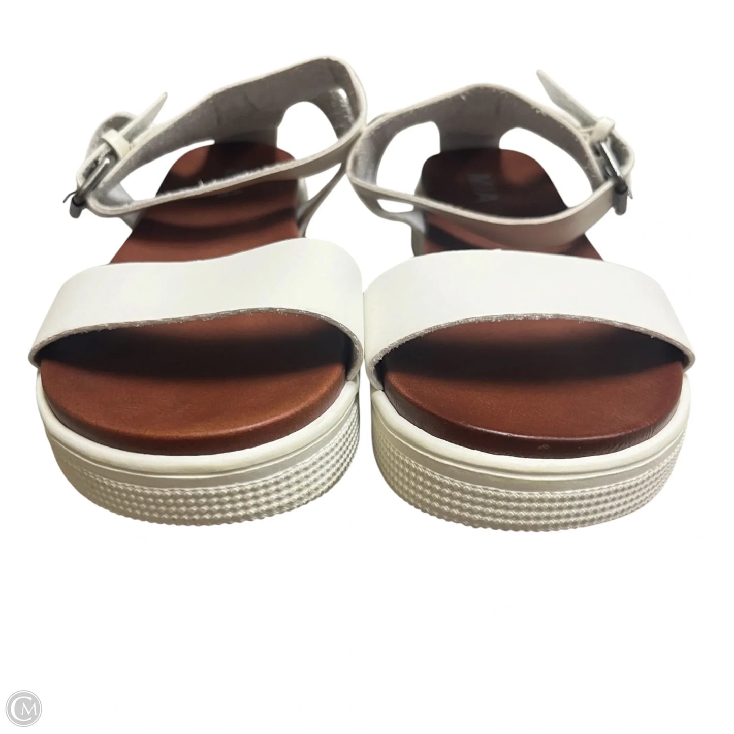 Sandals Heels Platform By Mia In White, Size: 7