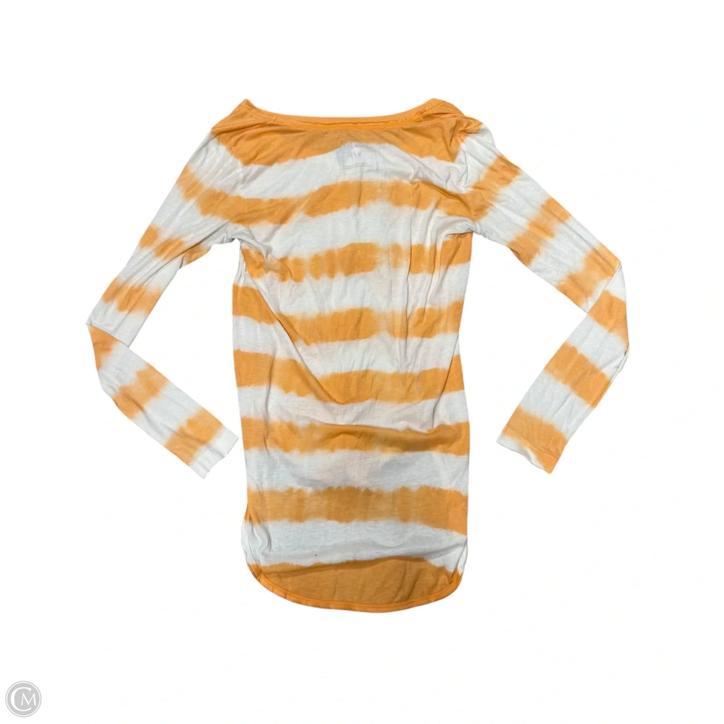 Top Long Sleeve By We The Free In Orange & White, Size: S