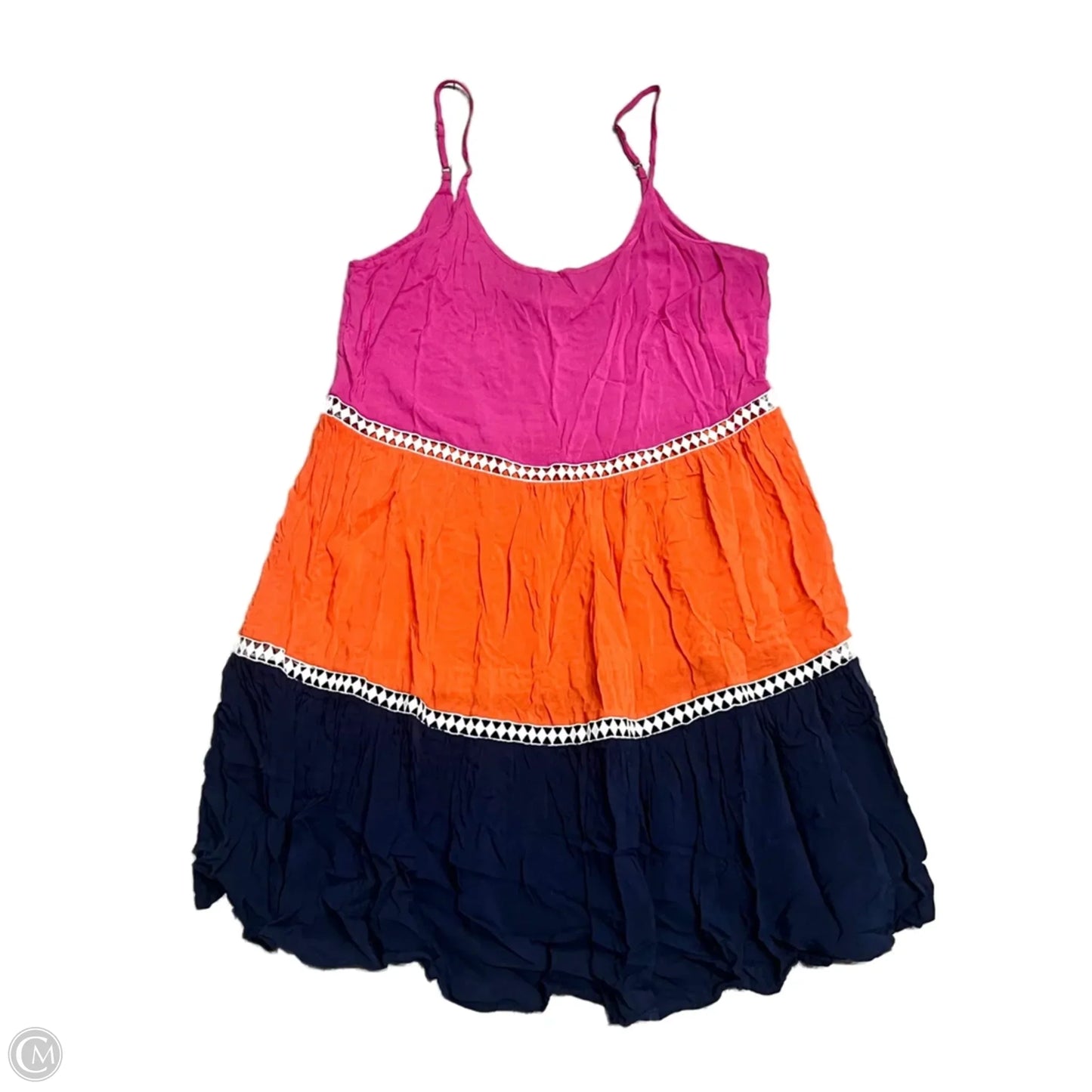 Top Sleeveless Designer By Tory Burch In Orange & Pink, Size: Xs