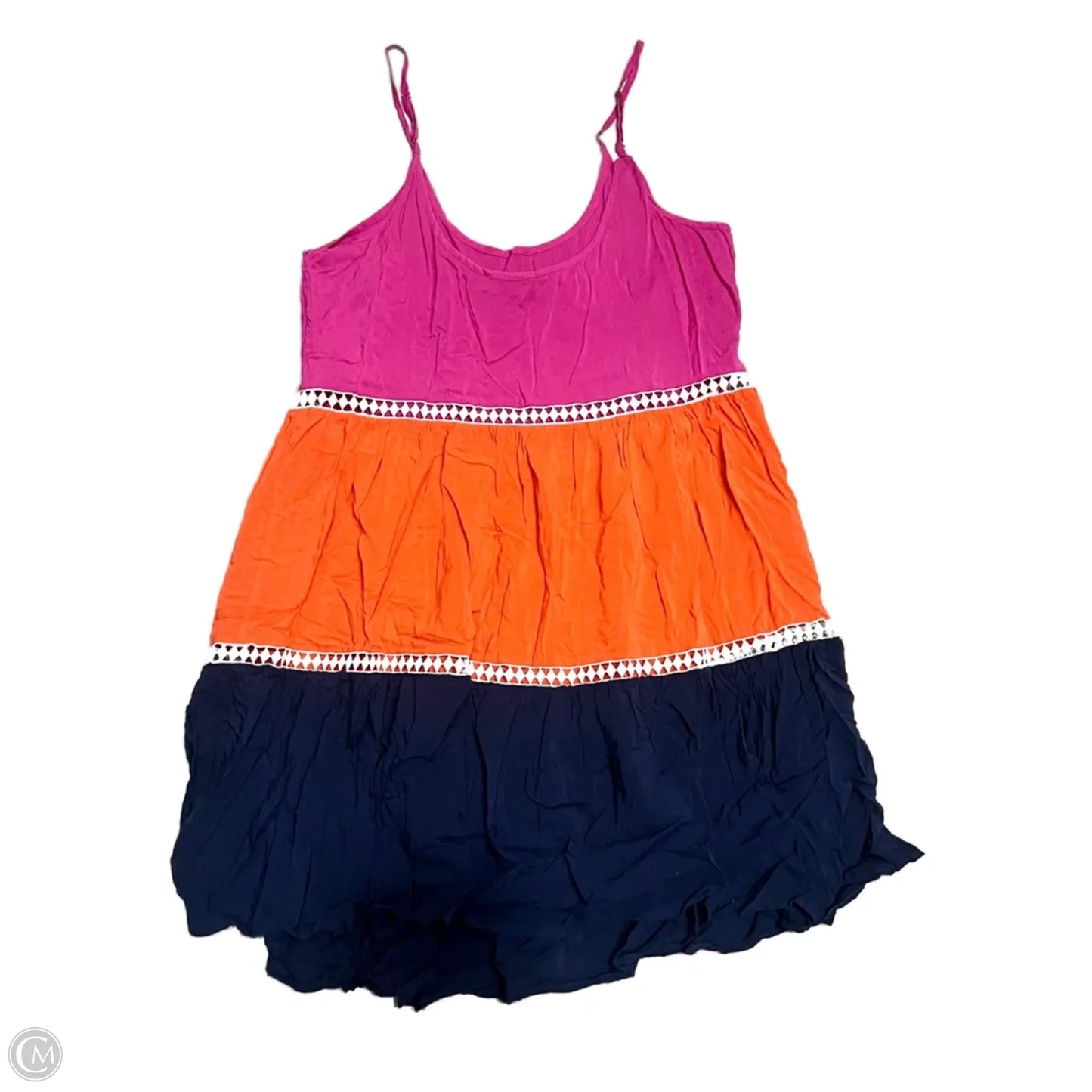 Top Sleeveless Designer By Tory Burch In Orange & Pink, Size: Xs