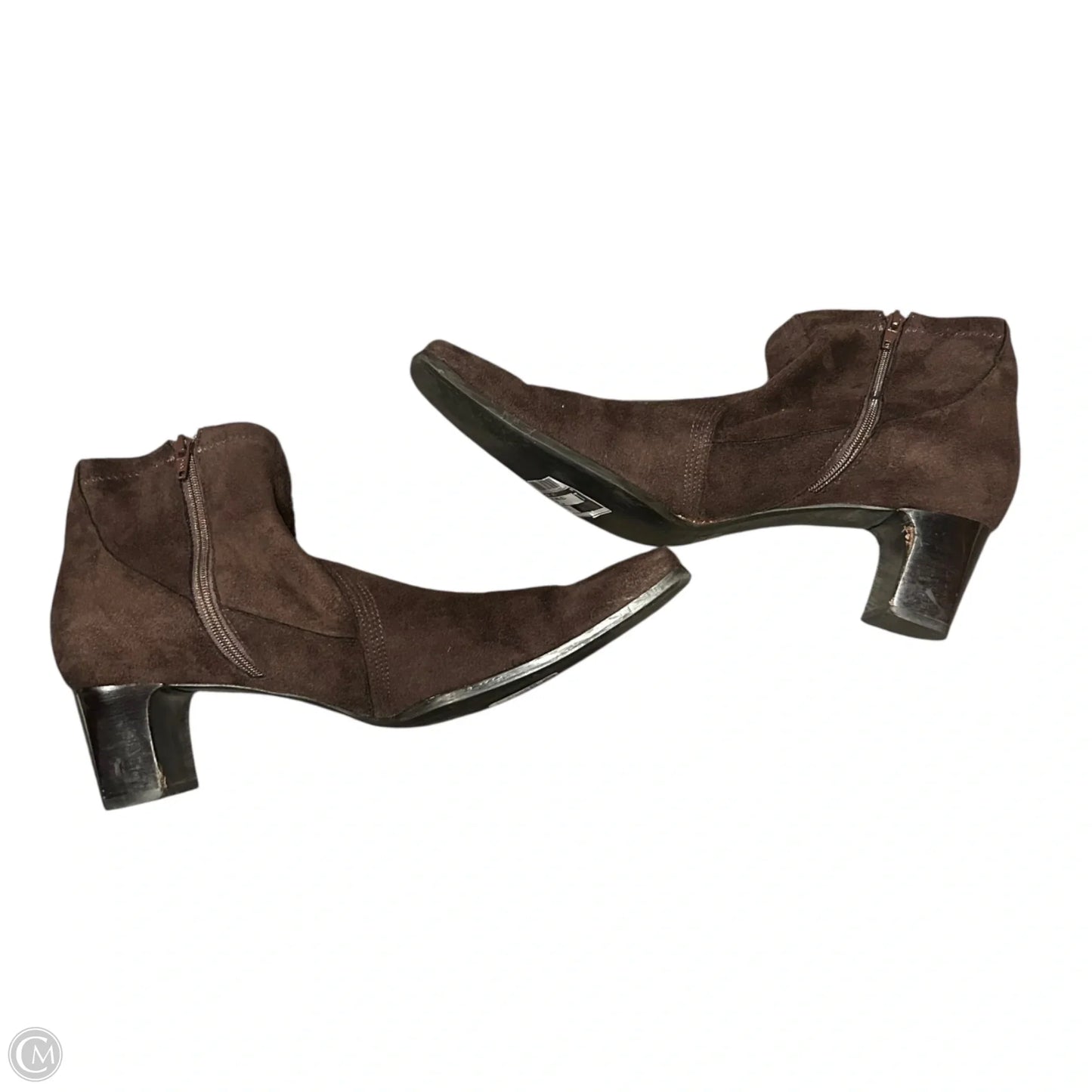 Boots Ankle Heels By Franco Sarto In Brown, Size: 11