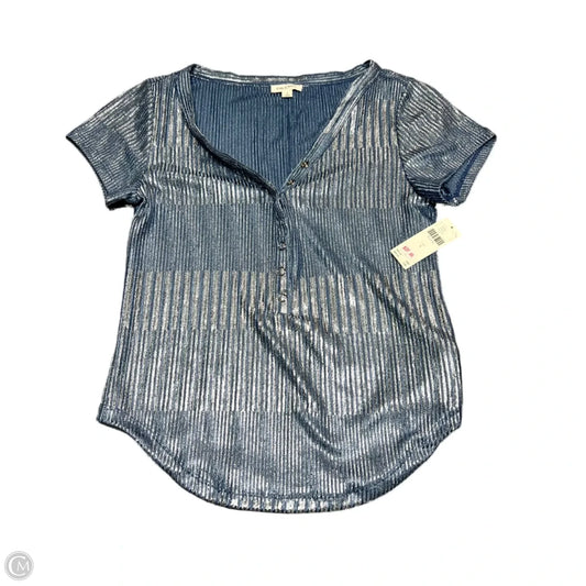 Top Short Sleeve By Pilcro In Blue, Size: S