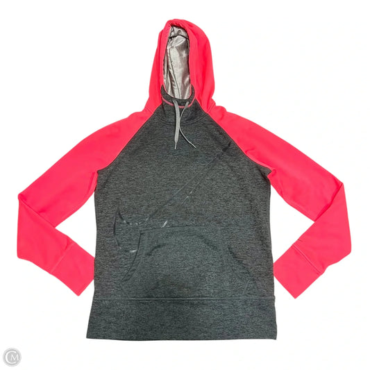 Sweatshirt Hoodie By Nike In Grey & Pink, Size: M