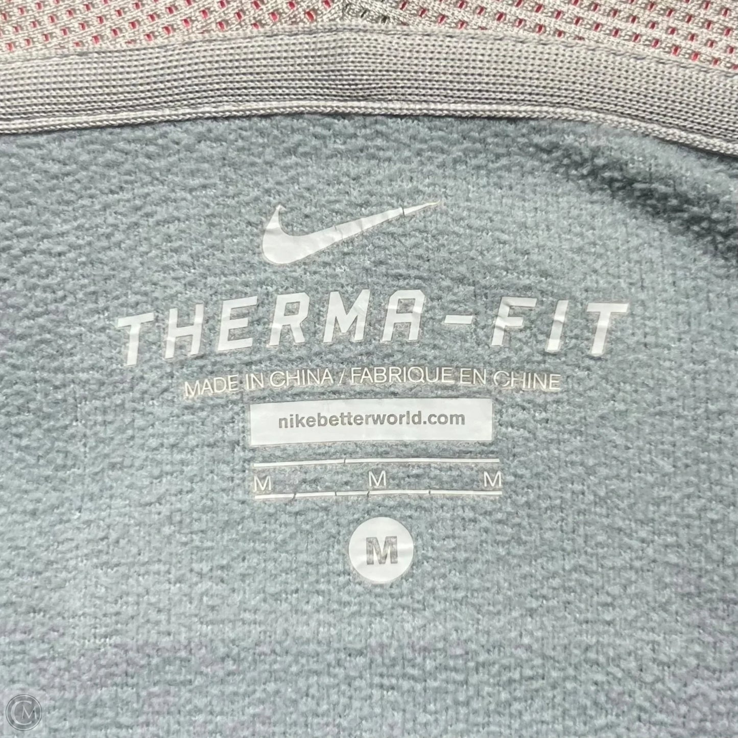 Sweatshirt Hoodie By Nike In Grey & Pink, Size: M