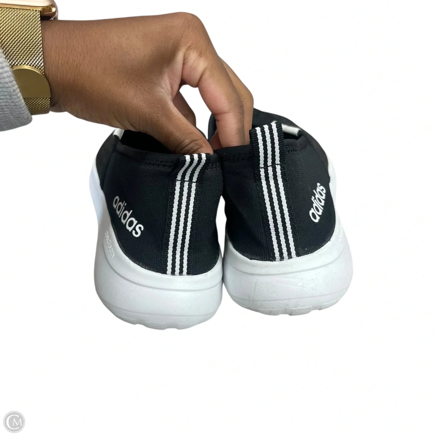 Shoes Flats By Adidas In Black & White, Size: 8