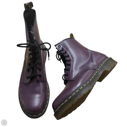 Boots Combat By Dr Martens In Purple, Size: 9