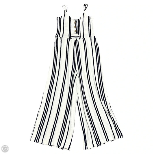 Jumpsuit By Love Tree In Blue & Cream, Size: S