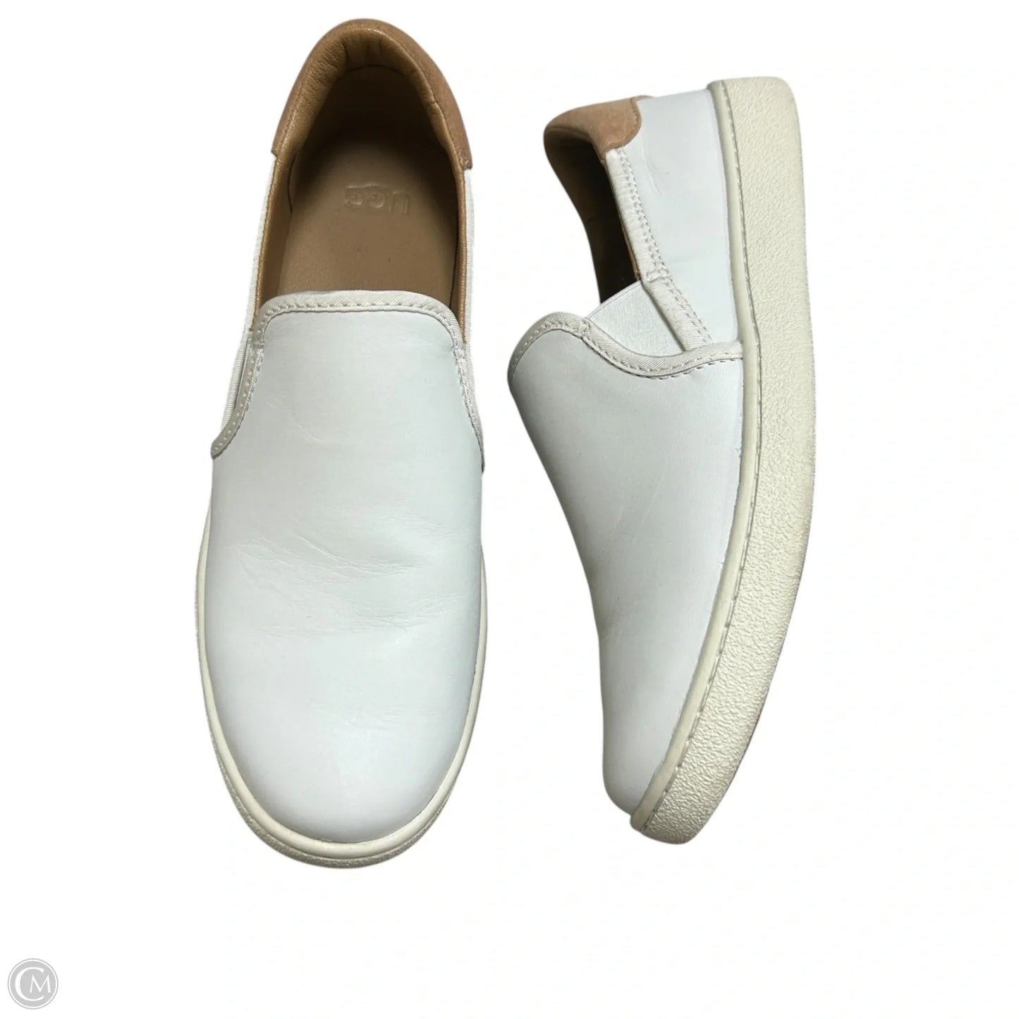 Shoes Designer By Ugg In Brown & White, Size: 9
