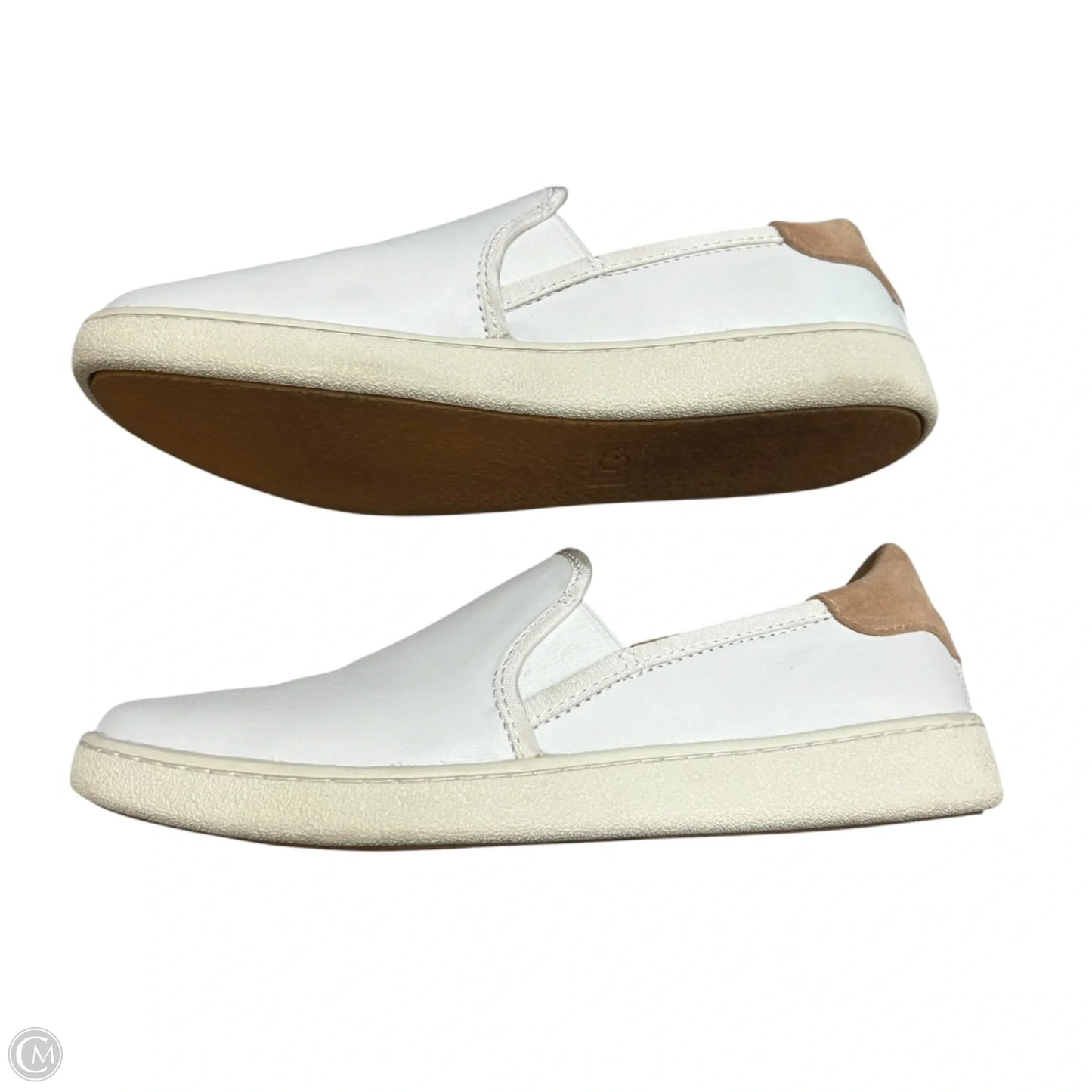 Shoes Designer By Ugg In Brown & White, Size: 9