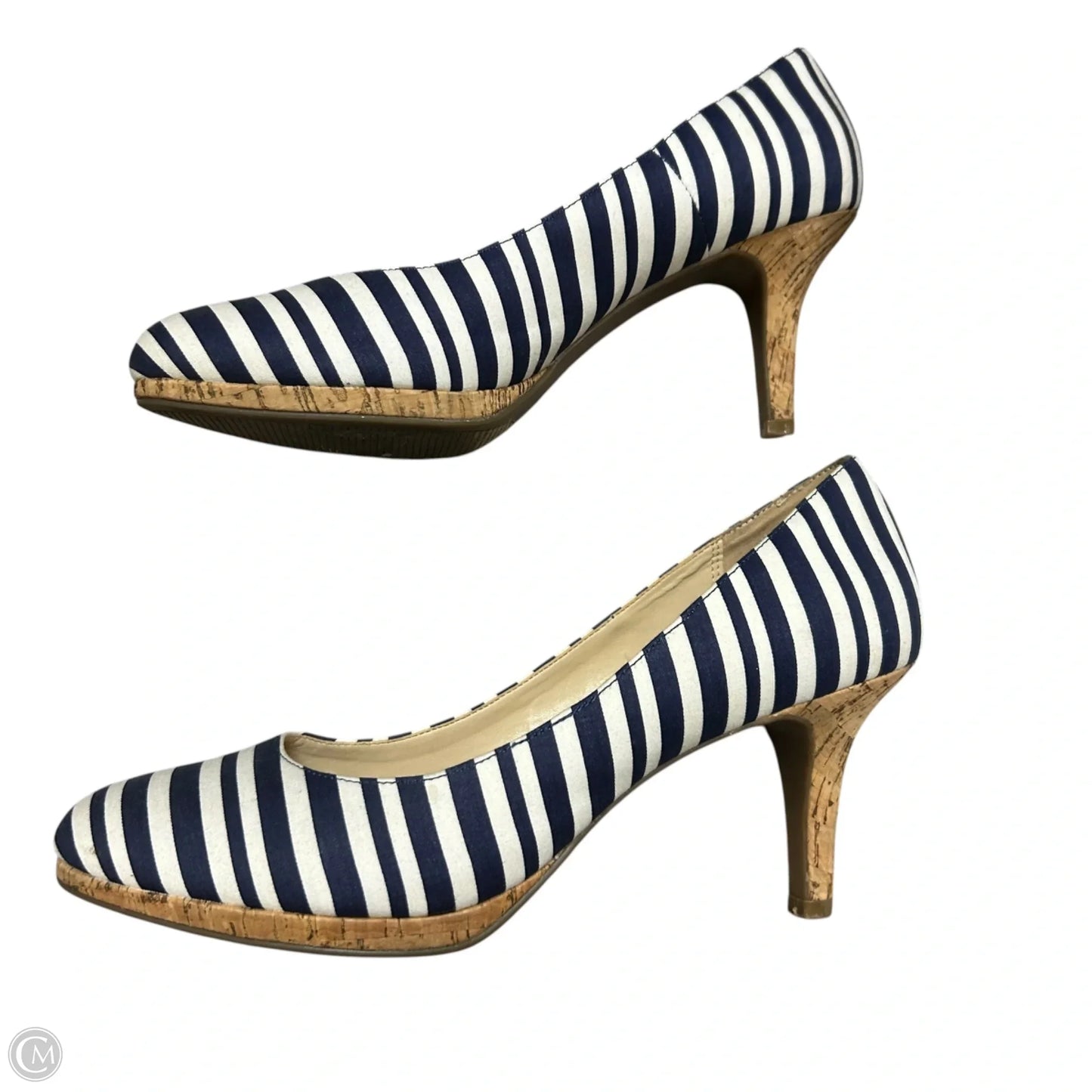 Shoes Heels Kitten By Kelly And Katie In Striped Pattern, Size: 9.5