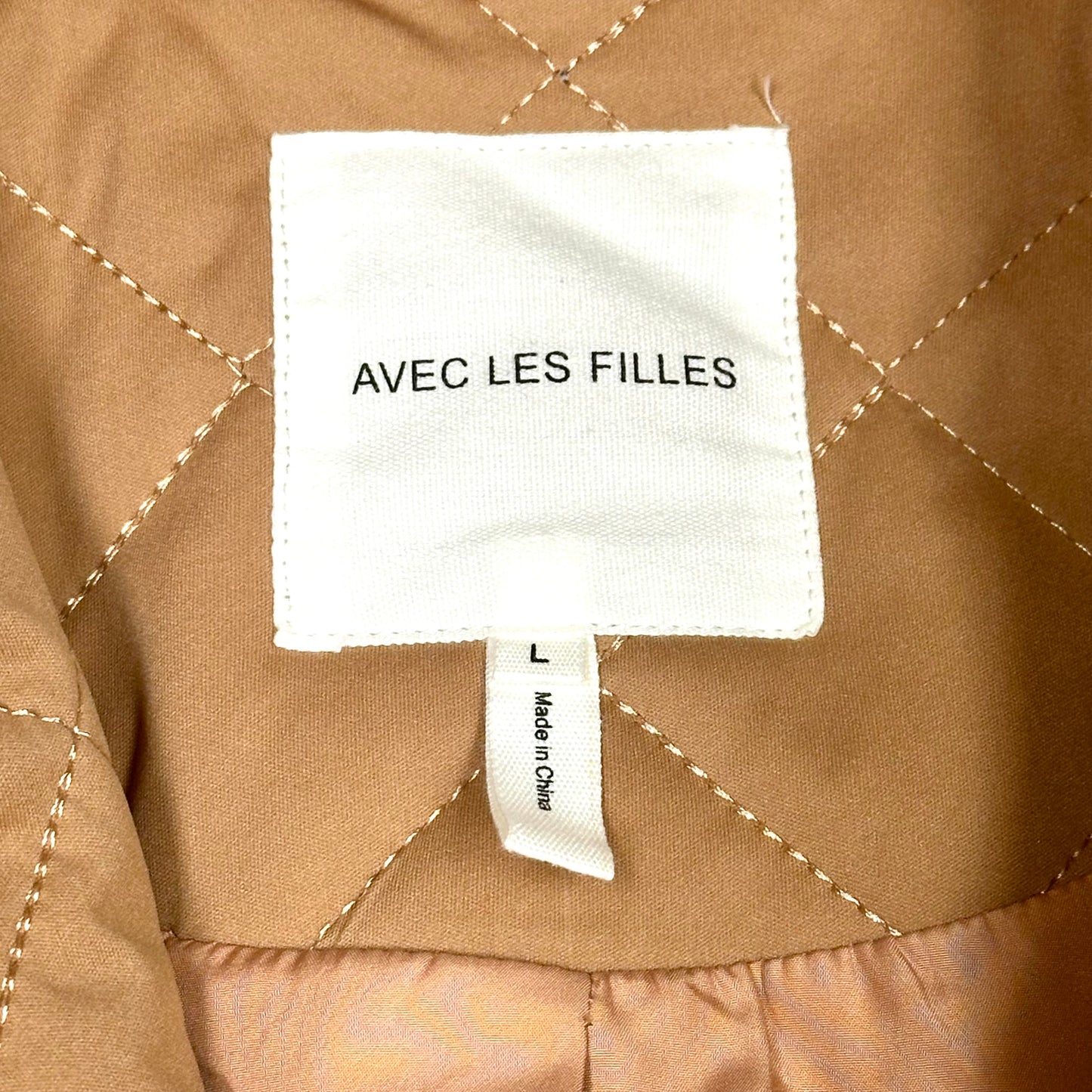 Coat Puffer & Quilted By Avec Les Filles In Tan, Size: L