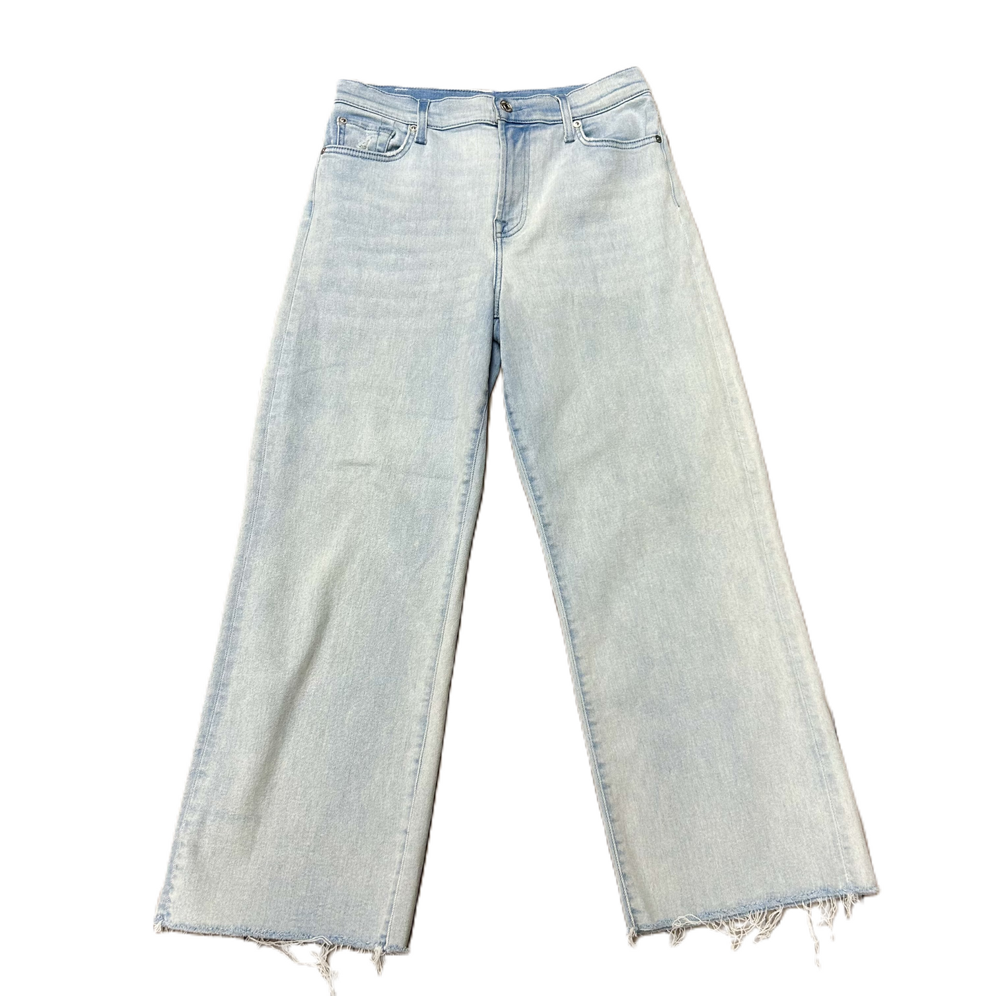 Jeans Cropped By 7 For All Mankind In Blue Denim, Size: 10