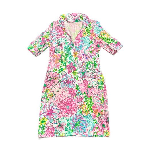 Dress Designer By Lilly Pulitzer In Green & Pink, Size: S