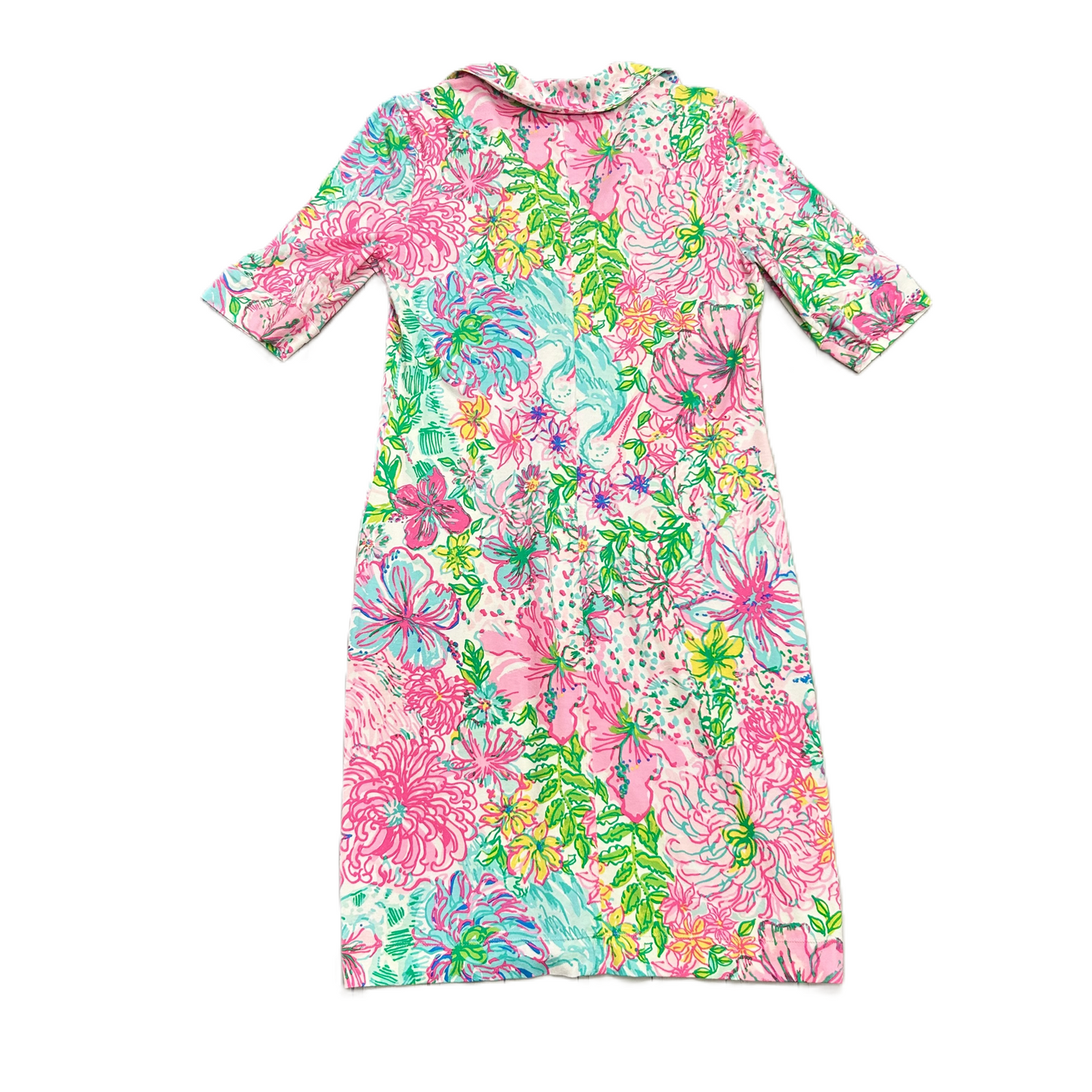 Dress Designer By Lilly Pulitzer In Green & Pink, Size: S