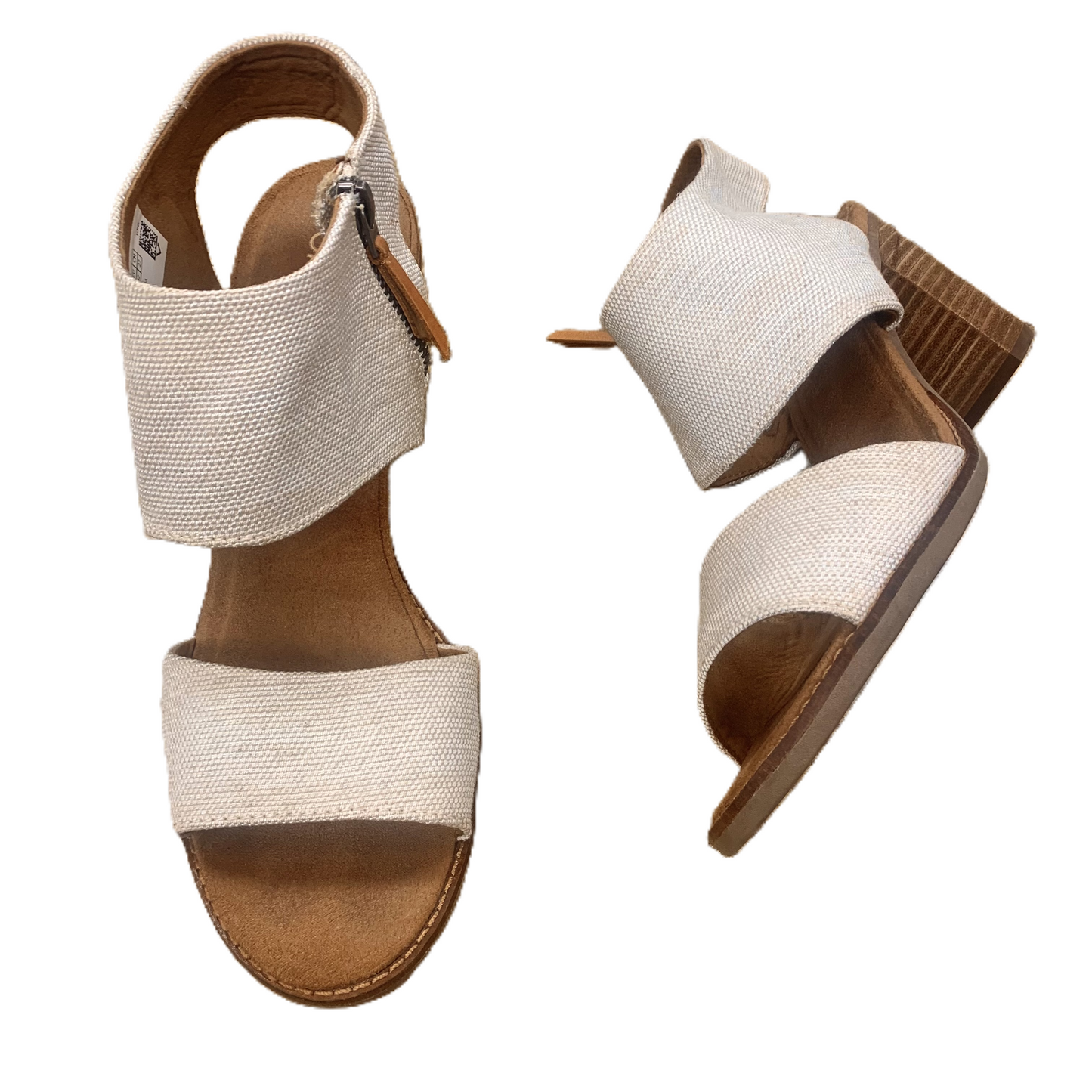 Sandals Heels Block By Toms In Cream, Size: 10