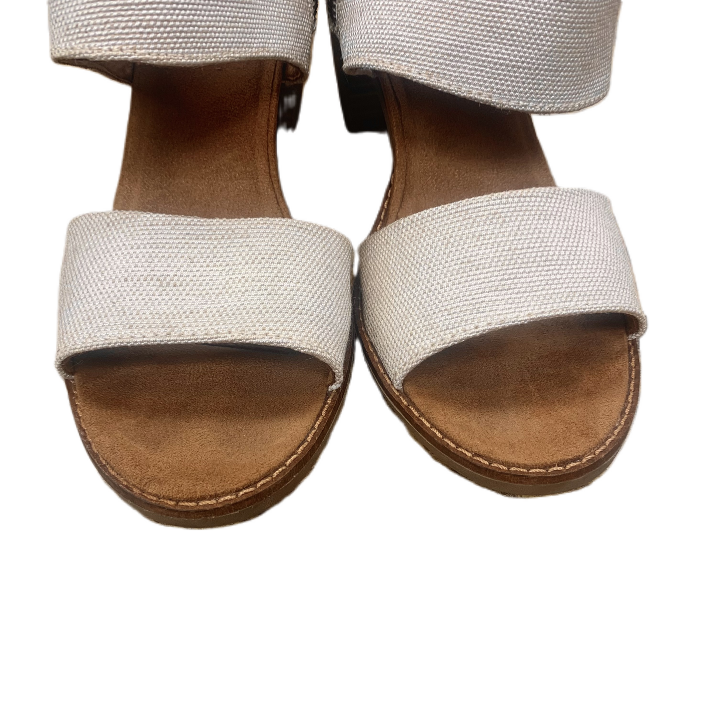 Sandals Heels Block By Toms In Cream, Size: 10