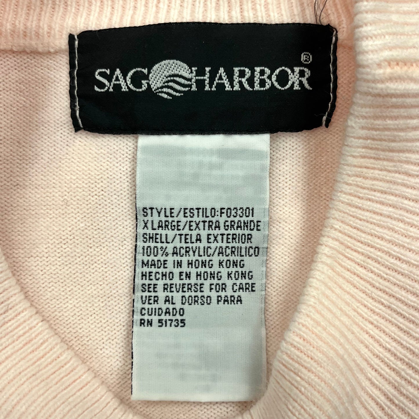 Sweater Short Sleeve By Sag Harbor In Pink, Size: Xl