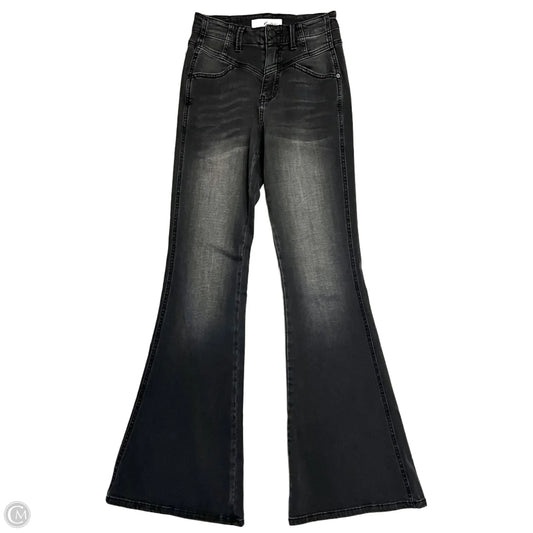 Jeans Flared By Kancan In Black Denim, Size: 0