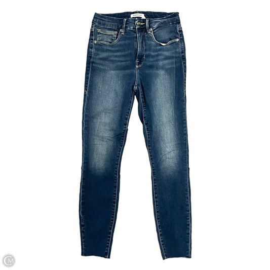 Jeans Skinny By Good American In Blue Denim, Size: 4