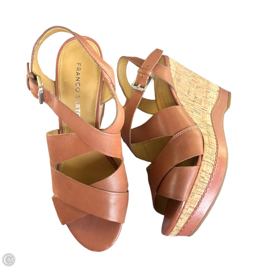 Sandals Heels Wedge By Franco Sarto In Mauve, Size: 7