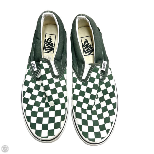 Shoes Flats By Vans In Green & White, Size: 10