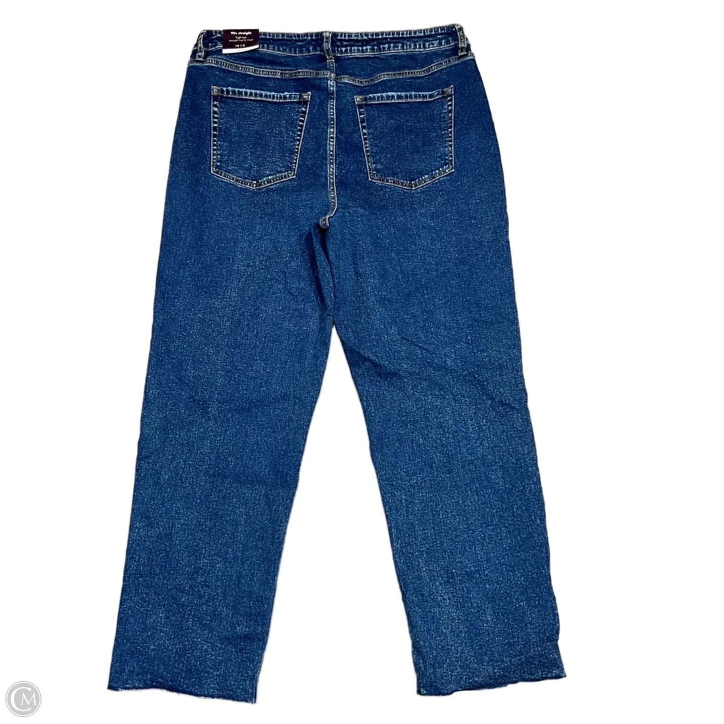 Jeans Straight By Ava & Viv In Blue Denim, Size: 18