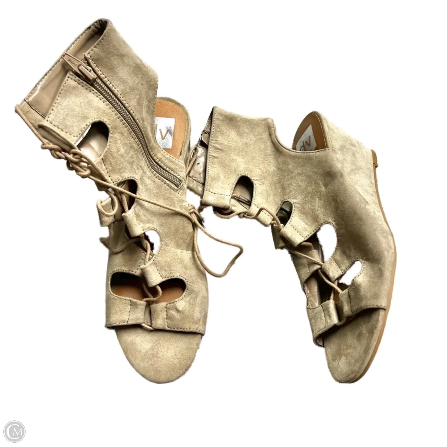 Sandals Heels Wedge By Dolce Vita In Taupe, Size: 9