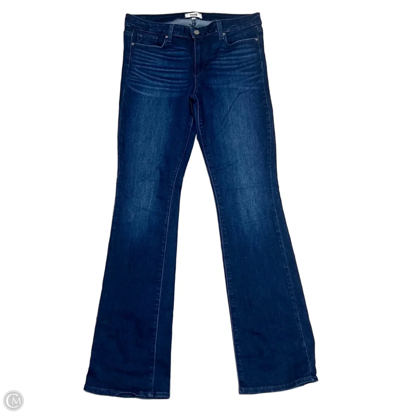 Jeans Flared By Paige In Blue Denim, Size: 14