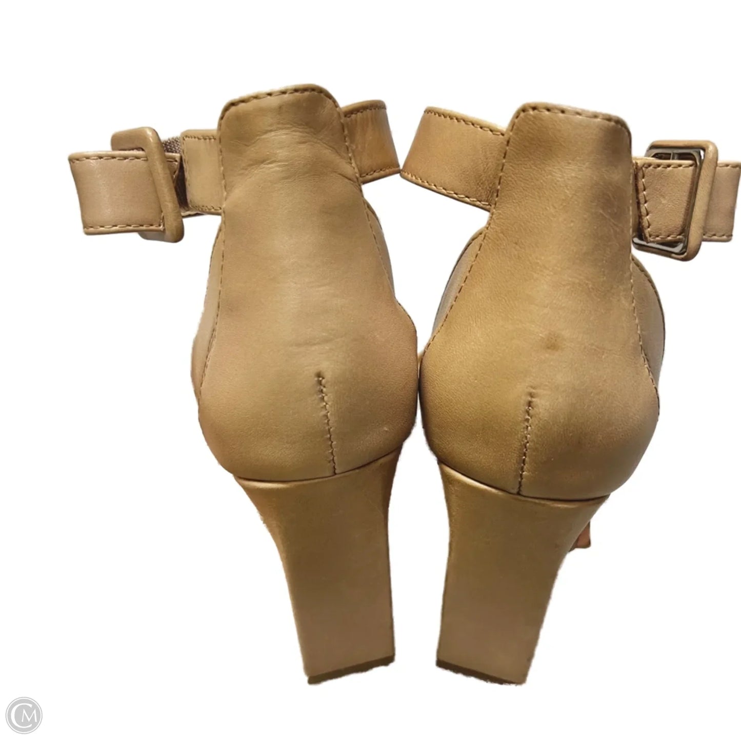 Sandals Heels Block By Vince Camuto In Tan, Size: 6