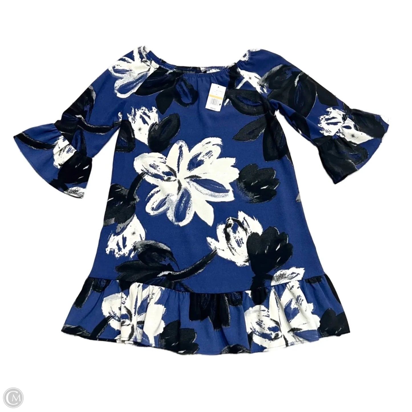 Dress Casual Midi By Bobeau In Black & Blue, Size: S