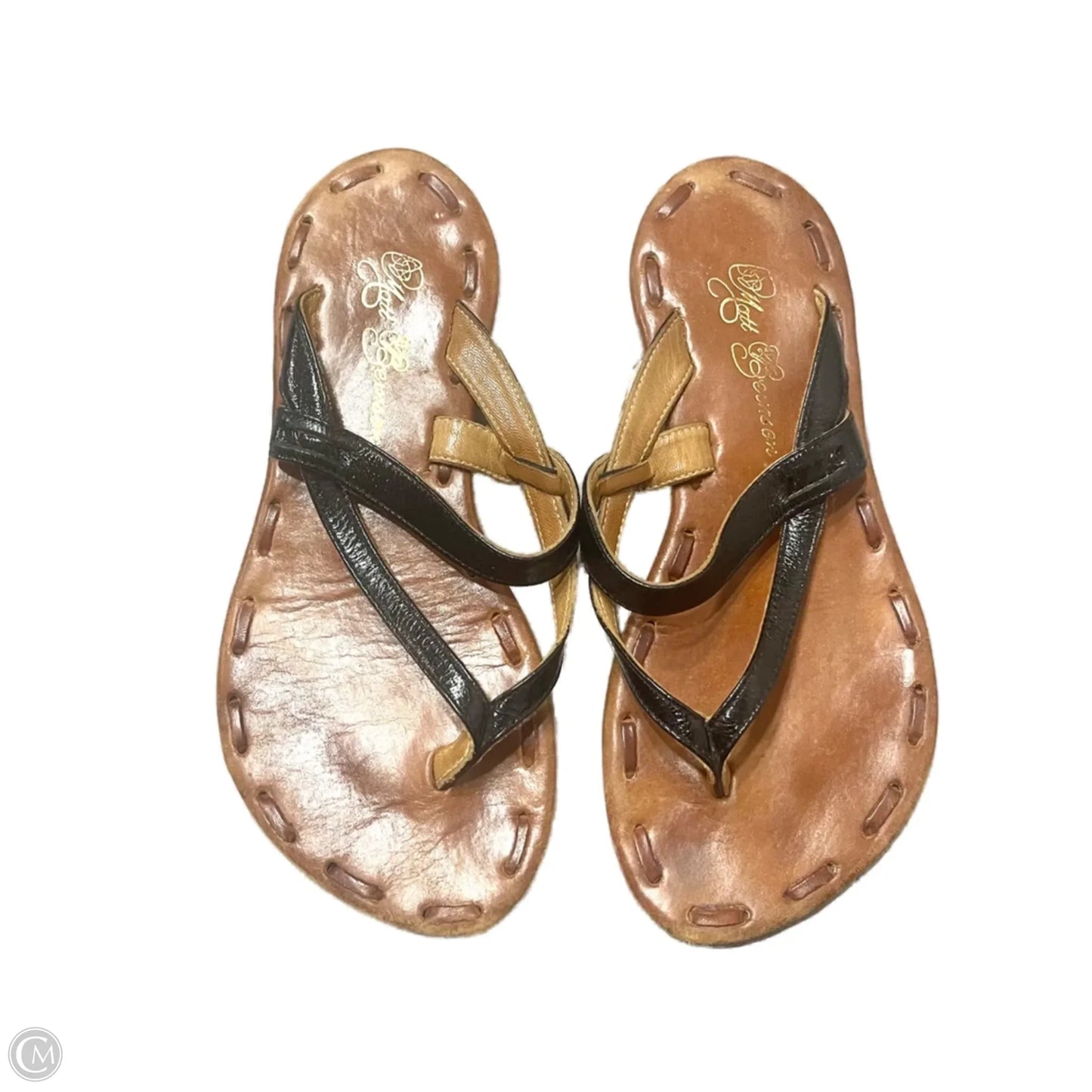 Sandals Flats By Matt Bernson In Black & Brown, Size: 5