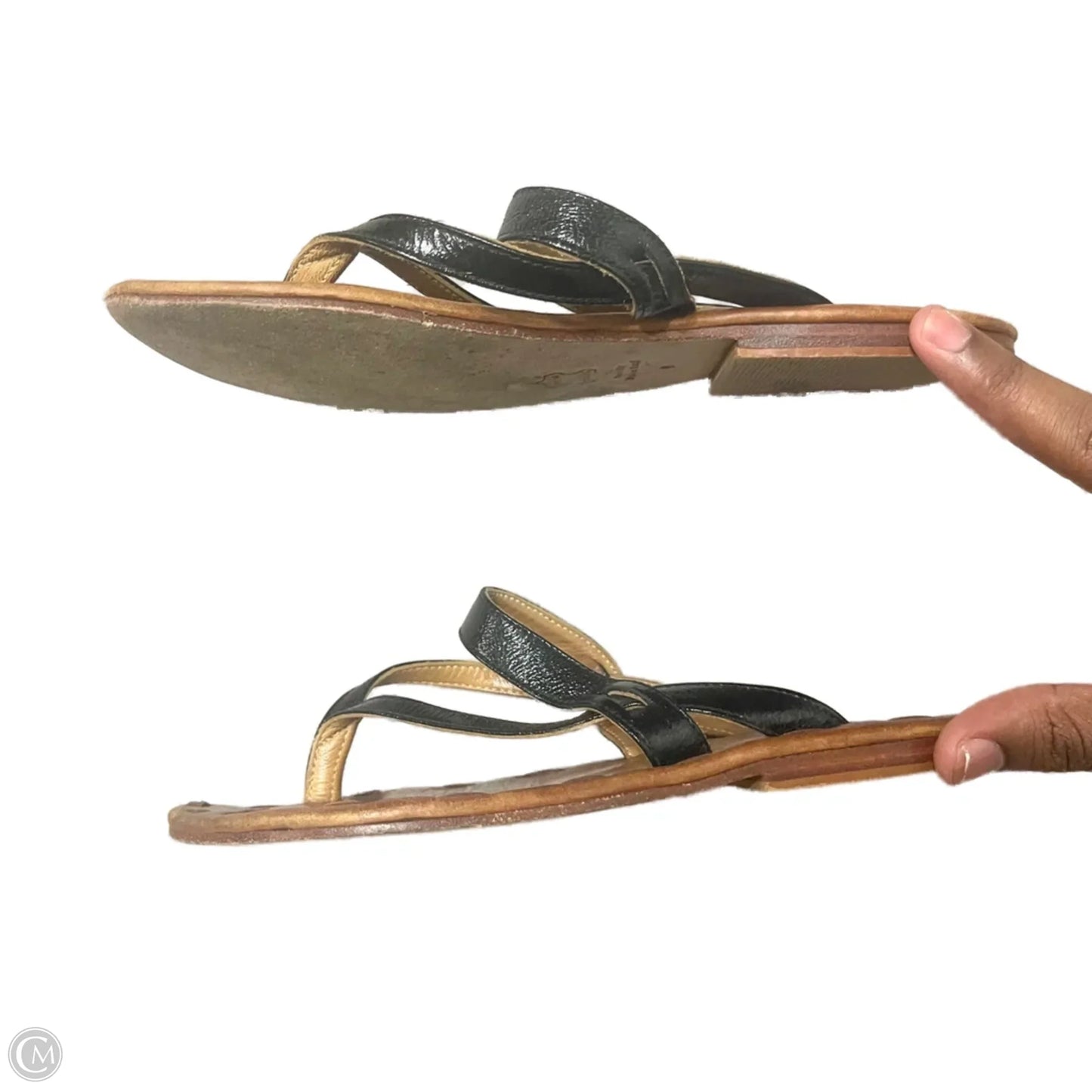 Sandals Flats By Matt Bernson In Black & Brown, Size: 5