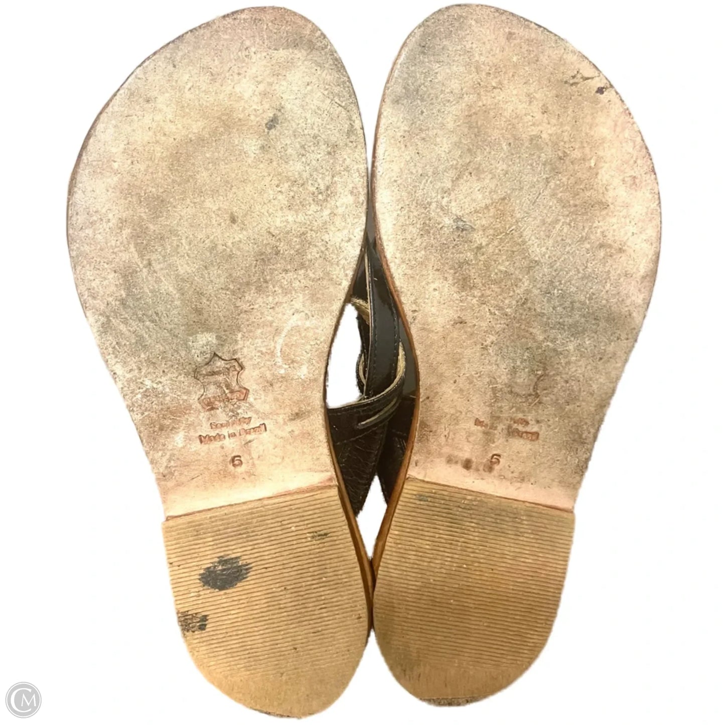 Sandals Flats By Matt Bernson In Black & Brown, Size: 5