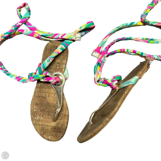 Sandals Designer By Lilly Pulitzer In Multi-colored, Size: 6