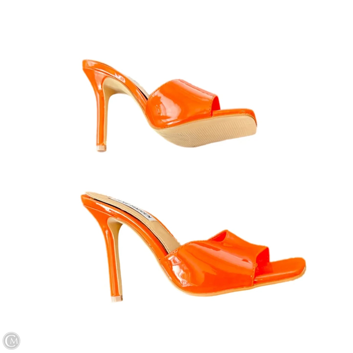 Sandals Heels Kitten By Steve Madden In Orange, Size: 5.5