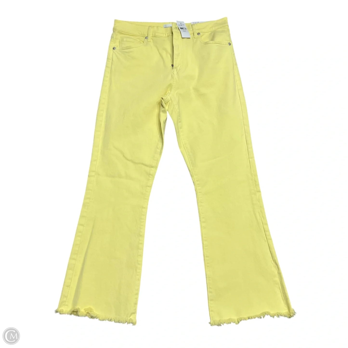 Jeans Wide Leg By Loft In Yellow Denim, Size: 6