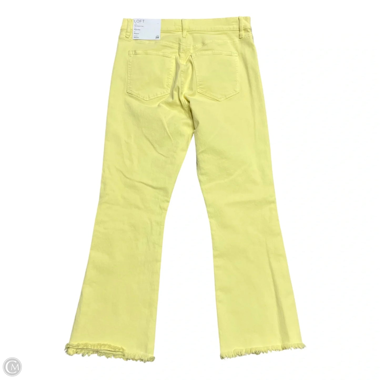 Jeans Wide Leg By Loft In Yellow Denim, Size: 6