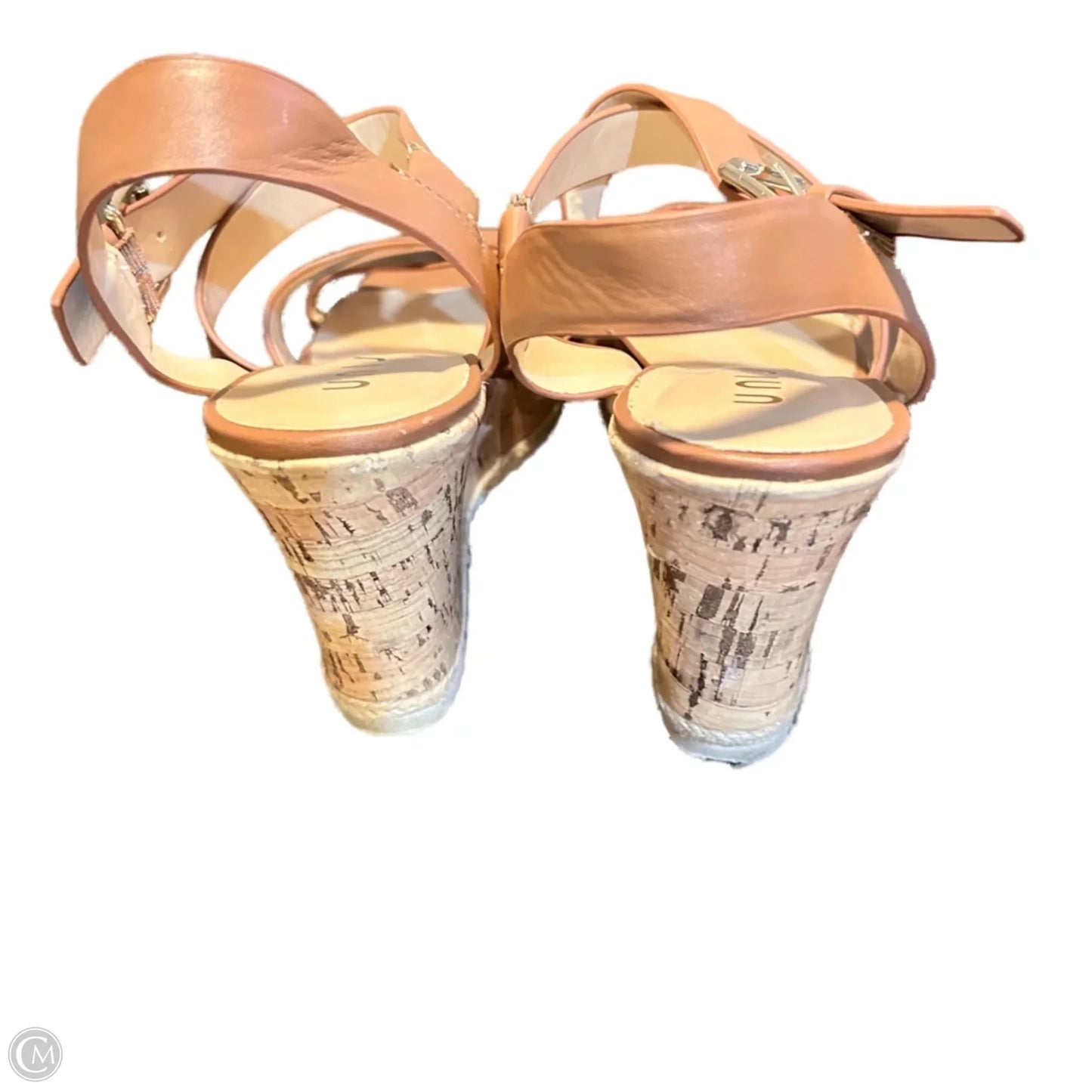 Sandals Heels Wedge By Unisa In Brown, Size: 8.5