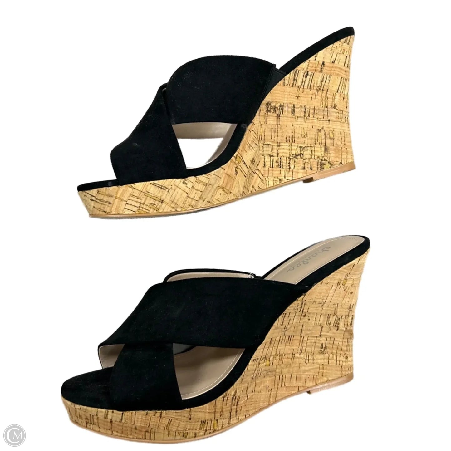 Sandals Heels Wedge By Charles By Charles David In Black, Size: 9.5