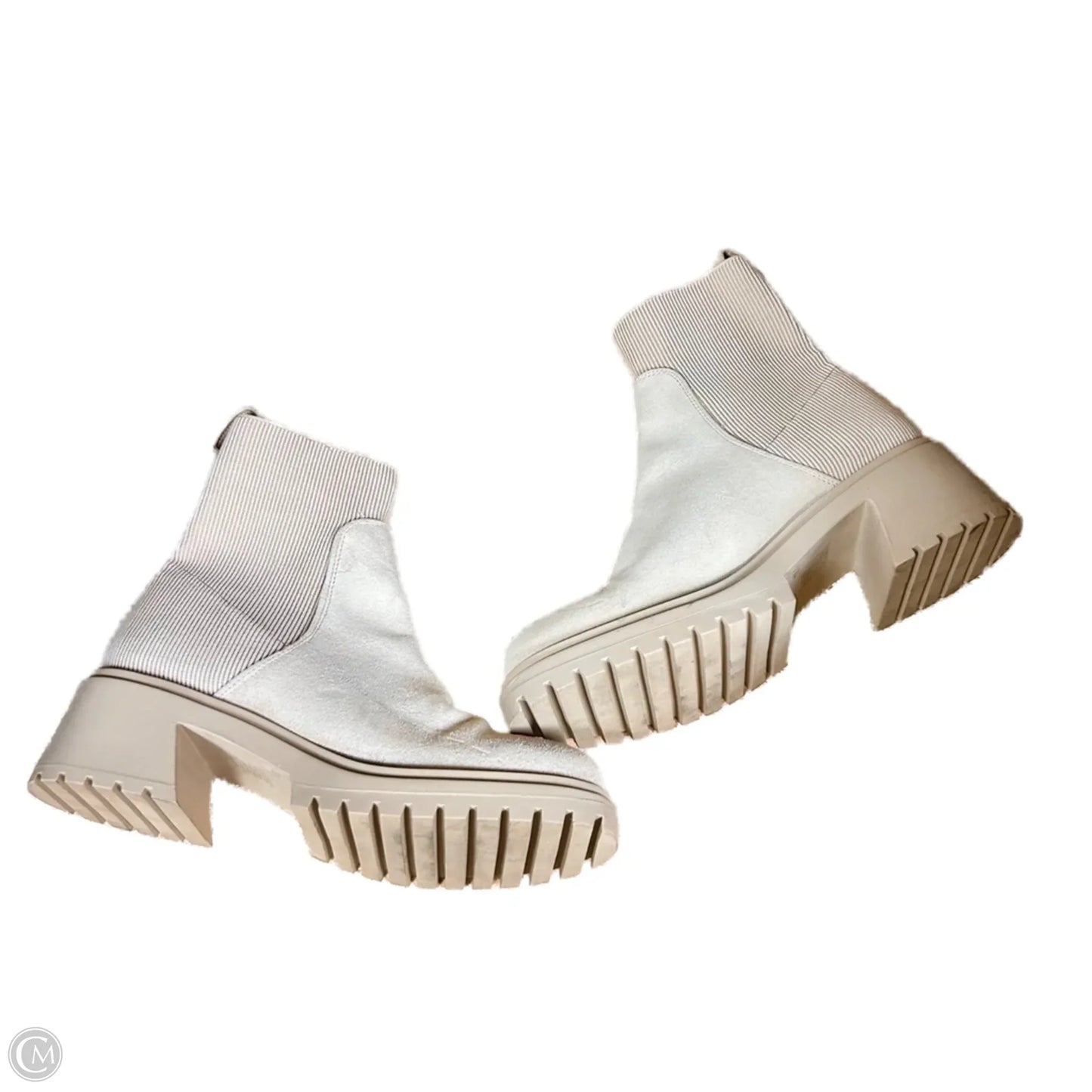 Boots Ankle Heels  In Tan, Size: 10