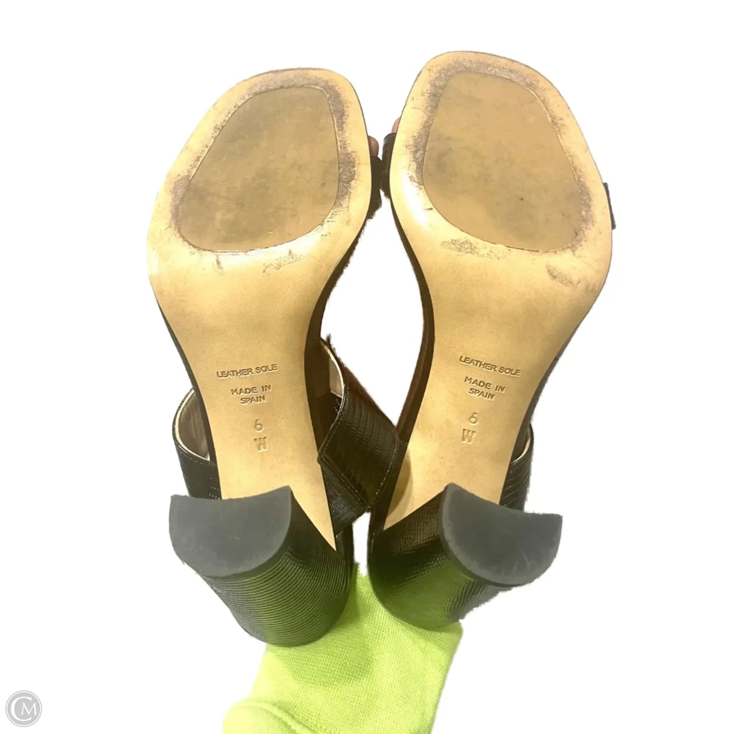 Sandals Heels Block By Inez In Black, Size: 6