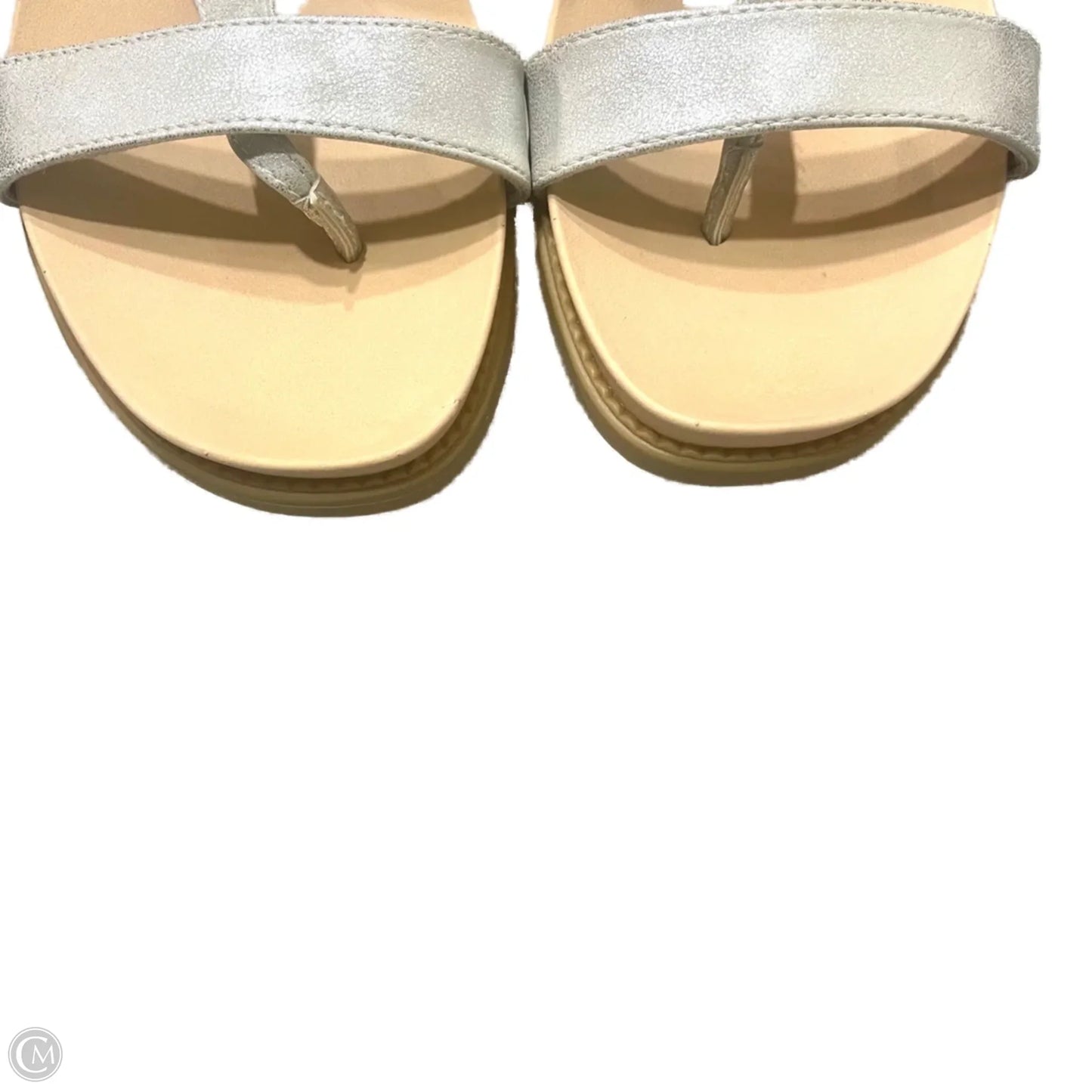 Sandals Flats By Dr Scholls In Silver, Size: 10