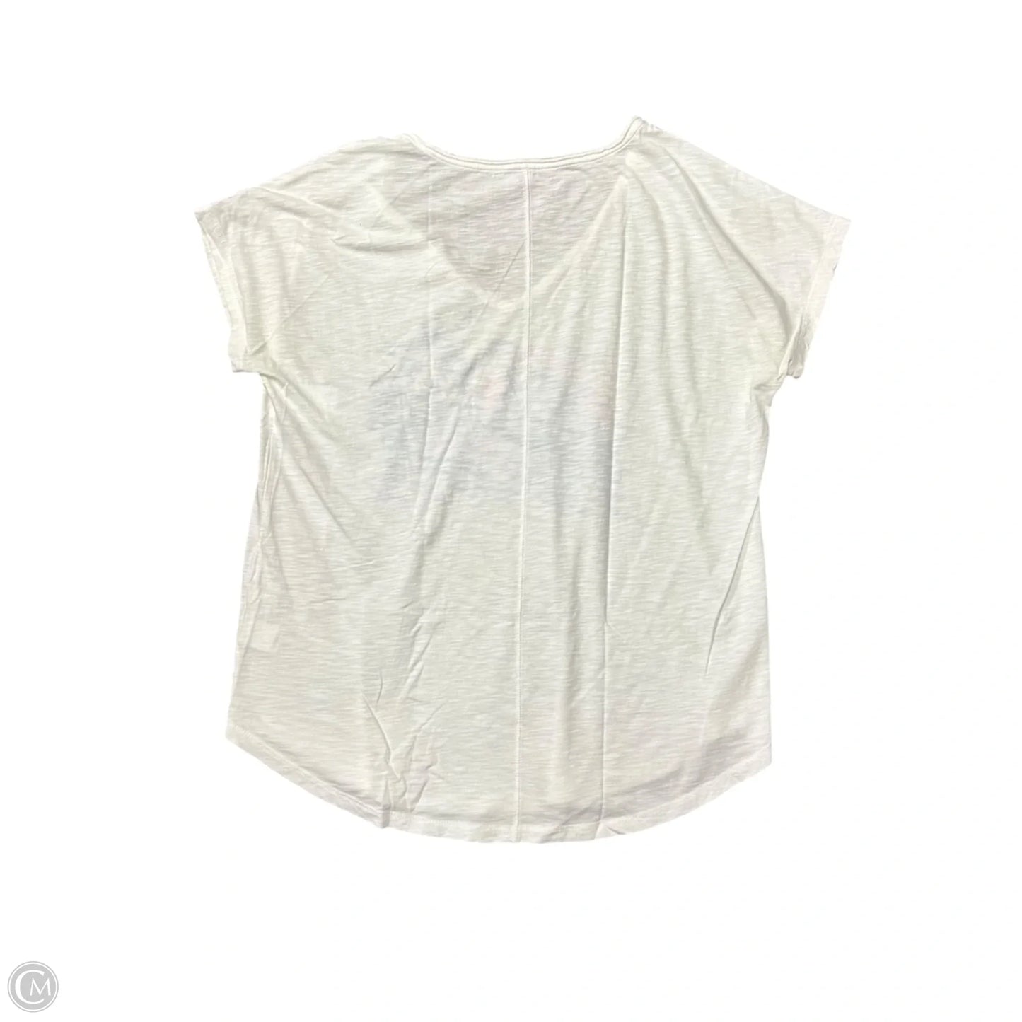 Top Short Sleeve Designer By Lilly Pulitzer In Blue & White, Size: S