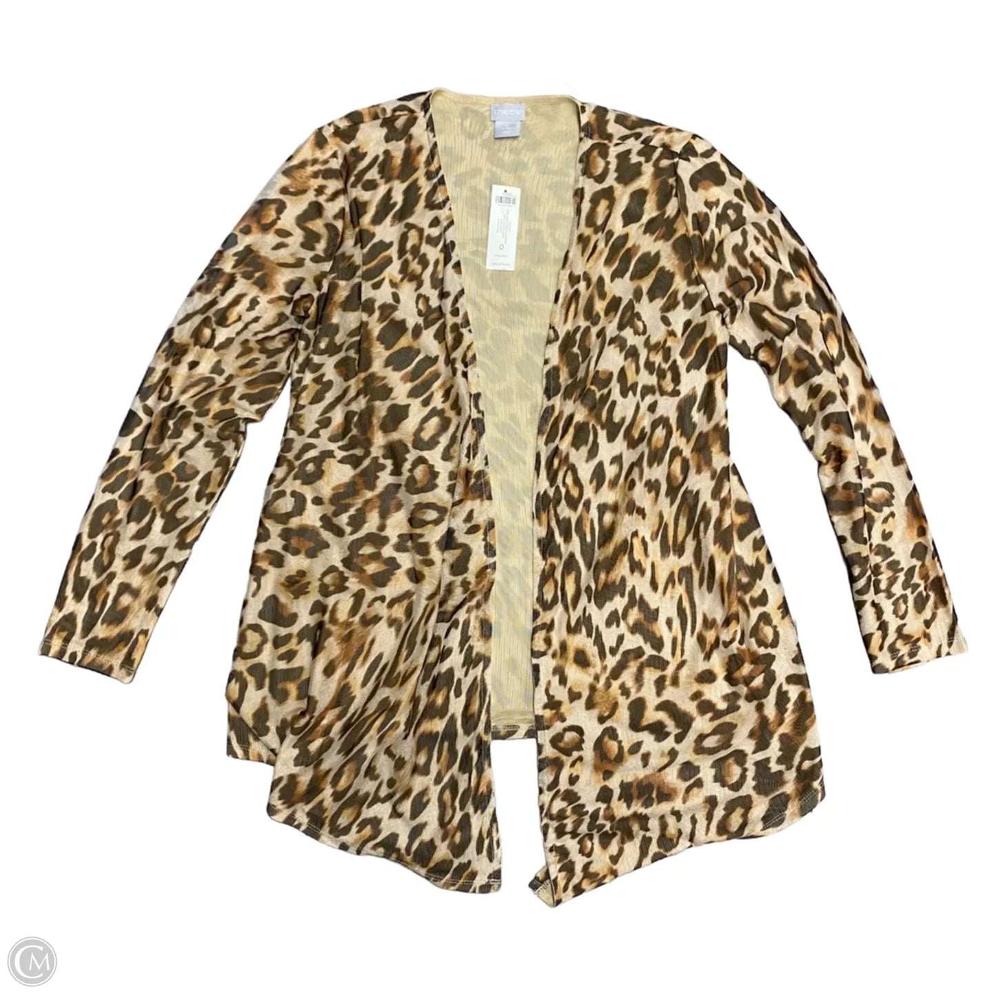 Cardigan By Chicos In Animal Print, Size: S