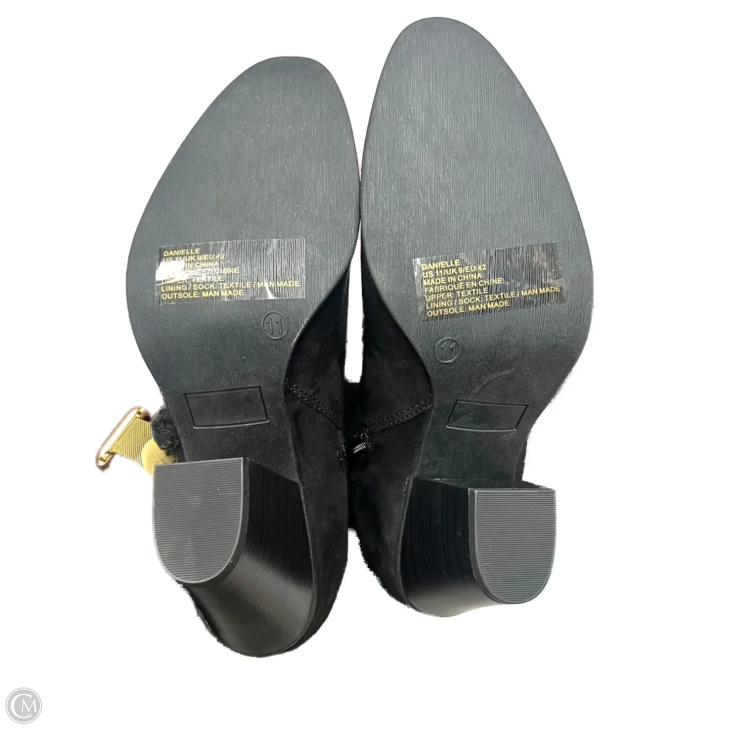 Boots Knee Heels In Black, Size: 11