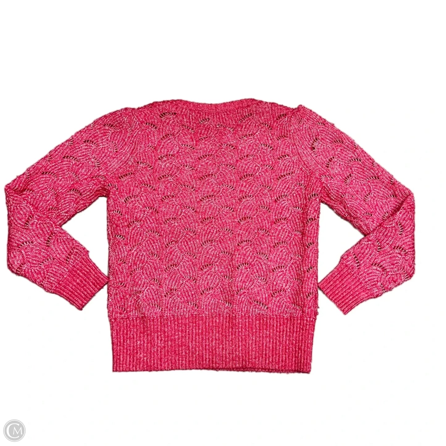 Sweater By Talbots In Red & White, Size: M